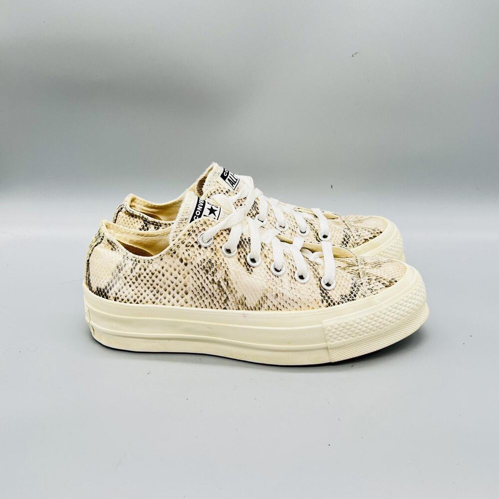 Converse Shoes Womens 7 Snake Print Chuck Taylor All Star 2 Platform Sneakers